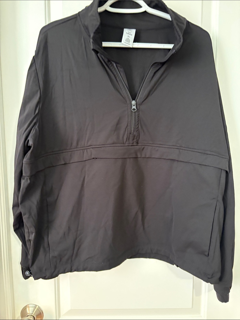 Women's Black Quarter-Zip Pullover Hoodie